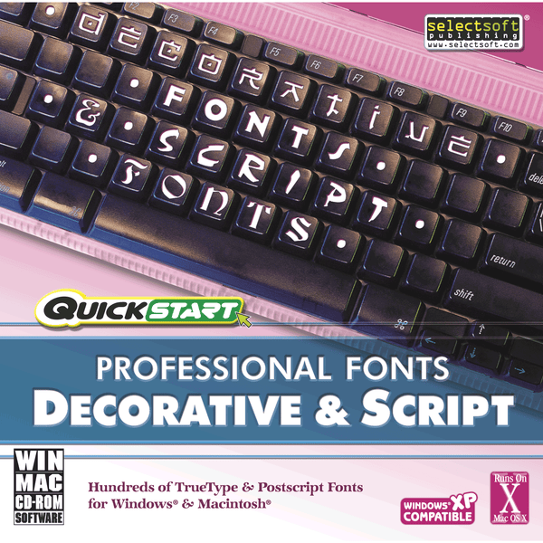 Quickstart Professional Fonts Decorative & Script