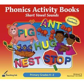 Phonics Activity Books - Short Vowel Sounds (Gr. K-2) (Download)