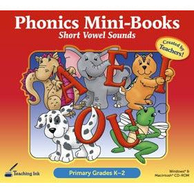 Phonics Mini Books - Short Vowel Sounds (Gr. K-2)
